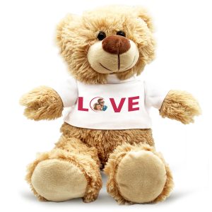 Billy l’ours en peluche – Love avec photo <strong> 25 cm </strong>