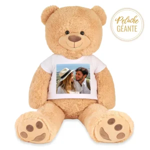 Sammy le grand ours en peluche – Avec photo  <strong>100 cm </strong>
